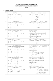 Soal un matematika ipa 2015 no 24 Soal Dan Pembahasan Matematika Peminatan Kelas 12 Semester 1 Kumpulan Contoh Surat Dan Soal Terlengkap