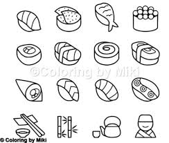 Download and print these sushi coloring pages for free. Sushi Coloring Page 241 Coloring By Miki
