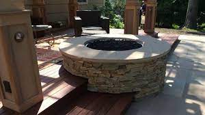 Fire pits create a rustic, relaxed focal point for your backyard. Landscape Lighting Ideas That Enhance An Outdoor Fireplace Or Firepit On Long Island Ny Gary Duff Designs