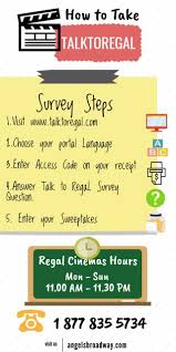 Talktoregal Talk To Regal Survey Win 100 And Regal Hours