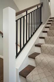 Our modern farmhouse foyer with shiplap and black metal staircase railing. 80 Modern Farmhouse Staircase Decor Ideas 3 Modern Farmhouse Staircase Staircase Decor Staircase Design