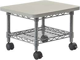 This is the perfect size for bigger printers. Amazon Com Safco Products Under Desk Printer Fax Stand Gray Powder Coat Finish Swivel Wheels For Mobility Furniture Decor