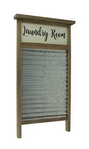 Wood And Metal Vintage Washboard Laundry Room Wall Hanging Walmart Com Washboard Decor Bathroom Wall Decor Art Wood And Metal