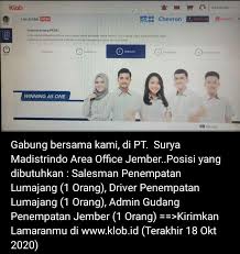 Gudang Garam Lowongan Kerja Kabupaten Jember Facebook