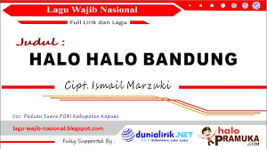 Check spelling or type a new query. Halo Halo Bandung Lirik Lagu Wajib Nasional Ciptaan Ismail Marzuki Youtube