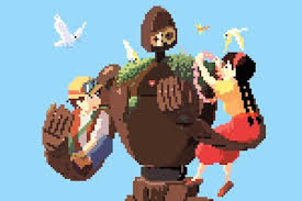 8 Bit Ghibli Pixel Art Studio Ghibli Characters Castle In The Sky
