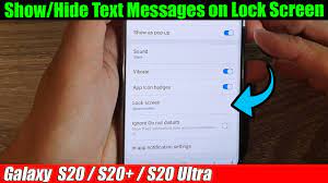 Hide text messages app samsung. Galaxy S20 S20 How To Show Hide Text Messages On Lock Screen Youtube