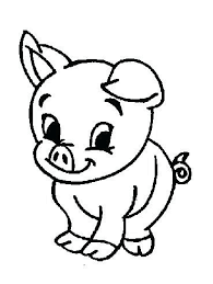 Image Result For Farm Animal Coloring Pages For Toddlers Cerdo Para Colorear Cerdo Dibujo Animales De Granja Bebes