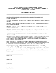 Maybe you would like to learn more about one of these? Board Resolution Authorizing The Issue Of Corporate Credit Cards Template By Business In A Box