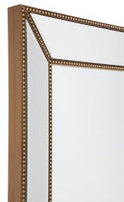 Westelm.com has been visited by 100k+ users in the past month Zanthia Cheval Mirror With Antique Gold Beaded Frame Luxe Mirrors