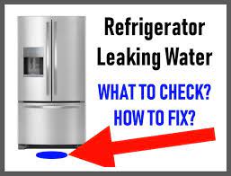 The dispenser has a control lock to prevent accidental spills. Refrigerator Leaking Water On Floor How To Stop Leaks On Fridge