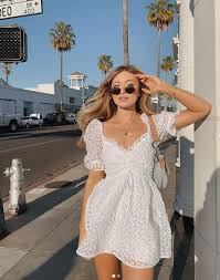 Yazlik Beyaz Mini Elbise Gupurlu Mini Elbise 2020 Mini Elbise Yazlik Giysiler Elbise