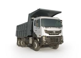 Trailing 11 to 13 feet (3.35 to 3.96 m) behind the rear tandem, the trailing axle stretches the outer bridge measurement—the distance between the first and last axles—to the maximum overall length allowed. Tipper Trucks Hyva Tipper Best Heavy Duty Commercial Trucks In India