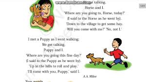 Class 3 Poem Puppy And I Unit 7 Of Marigold Book Hindi Explanation Youtube