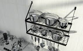 It would look fabulous in a kitchen or shop display. Amazon Com Kes 30 Inch Pot Rack 2 Tier Pan Rack For Kitchen Wall Mounted Pot Organizer With 12 S Hooks Heavy Duty Matte Black Kur218s75b Bk Home Improvement