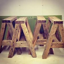 Reclaimed Saw Horses For Table Legs Saw Horse Table Wood Projects Coffee Table Wood