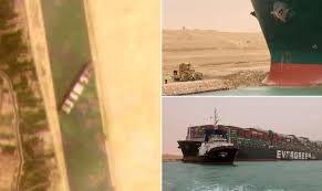 Megaship blocks all traffic in suez canal after running aground in bizarre incident the #suez_canal , one of the world's most critical. Cojz7 N4uzfkqm
