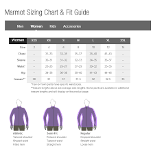 Marmot Womens Size Chart Jpg