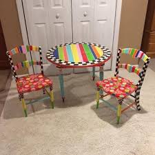 Kids Play Chair Whimsical Painted Kids Furniture Kids Etsy Painted Kids Chairs Whimsical Painted Furniture Painted Table