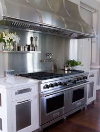 stainless steel metal backsplash ideas