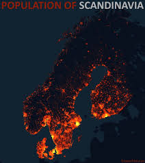 Population Density Map Of Scandinavia Map Scandinavia Geography