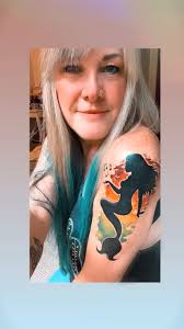 IDNC that I will be 60 in November and I still get inked. Especially by  this incredibly gorgeous man named Adrienne who works at a shop in Salem  MA. 🥰🖤 Each piece