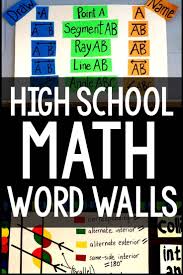 High School Math Word Wall Ideas Math Word Walls 10th