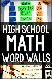 high school math word wall ideas math word walls 10th