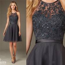 Simple Sequins Short Gray Bridesmaids Dresses Affairs Tulle Lace Backless Co Grey Bridesmaid Dresses Short Cheap Wedding Guest Dresses Short Bridesmaid Dresses