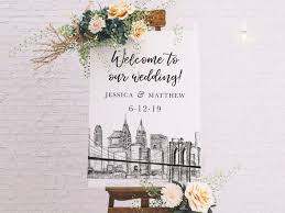 50 Best New York Themed Wedding Ideas Emmaline Bride Skyline Wedding Wedding Welcome Signs Wedding Welcome