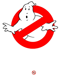 The ghostbusters logo, a blobby white figure bursting from a red universal 'no' sign read more: Ghostbusters Logo Kenner 9x7 5 Cm Custom Stickers Labels Etsy