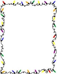 Christmas Lights Border Christmas Lights Standard Paper Size Border