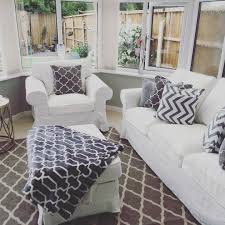 Our Fab New Conservatory With Ikea Ektorp Chair Couch And Footstool In Blekinge White Wohnzimmer Wintergarten