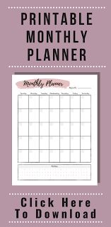 Monthly Planner Calendar Printable Printable Planner Etsy In 2020 Printable Planner Monthly Planner Blog Planner Printable