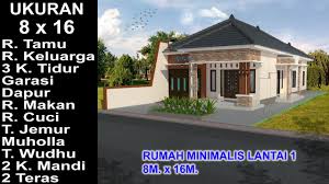 Meskipun tidak harus sama persis karena berkaitan dengan kondisi lahan yang dimiliki, setidaknya merupakan gambaran ukuran rumah ideal untuk keluarga yang dihuni oleh 4 orang. Modern House 8x16 3 K Tidur Desain Rumah Minimalis Lantai 1 Youtube