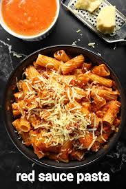 Red Sauce Pasta Recipe How To Make Classic Tomato Sauce Pasta Recipe Vegetarian Snacks Recipes Pasta Recipes Indian Red Sauce Pasta Recipe