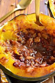 While acorn squash cooks, whisk together dressing ingredients together in a bowl. Candied Acorn Squash