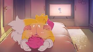 Amy and Tails Watching Funny Videos