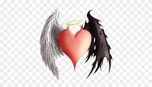 Simple graphic for evil relationship. And Heart Devil Angel Tattoo Demon Demons Clipart Heart With Demon Wings Free Transparent Png Clipart Images Download