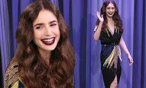 Lily Collins Talks Her Incredible Les Miserables Transformation On Tonight Show Rough Day At Work Daily Mail Online