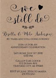 We Still Do Anniversary Invitations 50th Wedding Anniversary Party Anniversary Invitations 60th Anniversary Parties