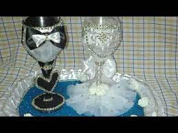 تزين كاسات العروسه اعمال يدويه قناة بنت القاضى youtube make it yourself