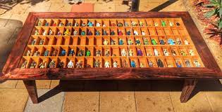 action figure display furniture shadow box coffee table display furniture action figure display
