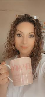 Got my afternoon coffee ☺️ idk why the sticker is all sideways 😂🧡💗