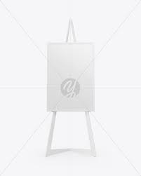 Download Easel With Frame Mockup Front View In Indoor Advertising Mockups On Yellow Images Object Mockups PSD Mockup Templates