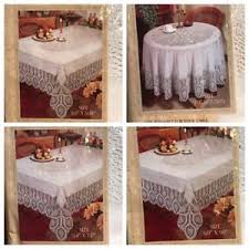 Better Home Crochet Vinyl Lace Tablecloth White Ivory Clear New Lace Tablecloth Table Cloth Wedding Tablecloths