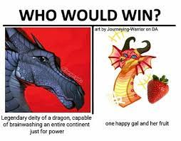 Wings_of_fire_memes who would win memes … Kinkajou Would Win Because Of Her Fluff Ball Confidence Wings Of Fire Dragons Wings Of Fire Fire Book