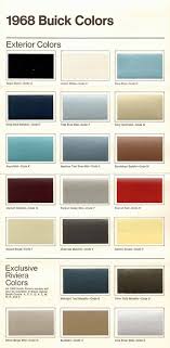 1968 Buick Exterior Colors Chart