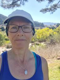 Man running east from South Point Casino this morning