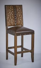 Bring A Touch Of Western Elegance To Your Bar With This Authentic Deer Hide Stool Featuring A Solid Pine Frame Genuine Axi Bar Stools Leather Bar Stools Stool